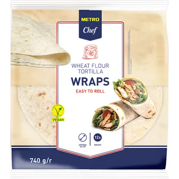 Trvanlivě pečivo Metro Chef Tortilla 25 cm, 12 x 61,7 g 740g