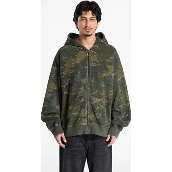 Pánská mikina Mikina Carhartt WIP Hooded Benton Sweat Jacket UNISEX Camo Combi/ Green Garment Dyed M