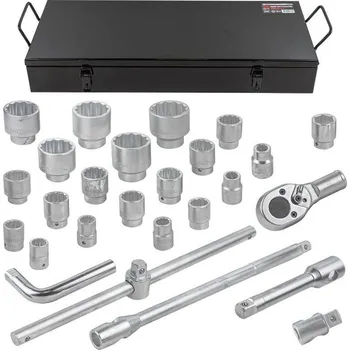 Klíč FORCEKRAFT Sada klíčů 3/4" s ráčnou 12-hranná 26ks v kufříku