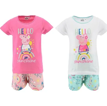 Dívčí pyžamo SUN CITY Dívčí pyžamo Prasátko Peppa Sunshine bavlna Barva: BÍLÁ, Velikost: 110 (5 let)