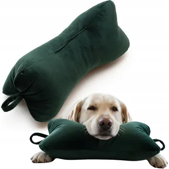 Polštář Polštář na spaní na boku Kost 100% Puch 37x17cm Polštář Pod krk Zelený