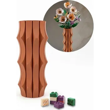 Váza Váza RIVA na květiny LEGO, umělé trávy, dekorace