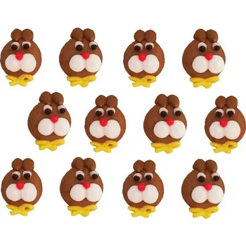 Jedlá dekorace na dort Fagoš Cukrové ozdoby Zajíčci 12 ks