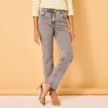 Rovné džíny s 5 kapsami šedá 36