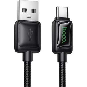 Datový kabel Hoco U146 kabel USB-A - USB-C / 1,2m / 3A / LED displej / černý