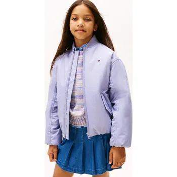 Dívčí bunda Dětská bunda Tommy Hilfiger KG0KG08927.128.176.PPY2 fialová 04X, vel. 140