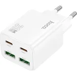 Hoco N56 nabíječka do sítě s výstupem 2x USB-C + 2x USB-A / PD / QC 3.0 / 30W / bílá