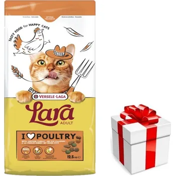 Krmivo pro kočku VERSELE-LAGA Lara Adult Turkey & Chicken 12,5 kg - krmivo pro dospělé kočky s krůtím a kuřecím masem + překvapení pro kočku ZDARMA