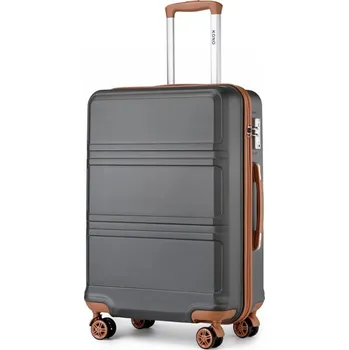 Kono K1871-1L Kufr Spinner 75cm Šedá/Hnědá ABS