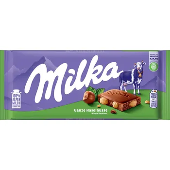 Čokoláda Milka 95g CELÉ ořechy (Kartonové balení : 17 ks)