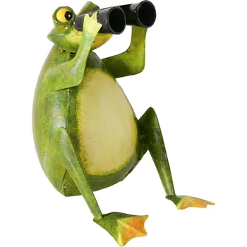 Zahradní úložný box Zahradní kovová figurka Fredo, 31x31 cm, zelená