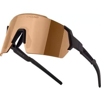cyklistické brýle brýle FORCE ELECTRA černé, hnědé zrc. sklo