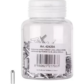 Komponent pro jízdní kolo koncovka lanka FORCE 1,2 Al, stříbrná 600ks