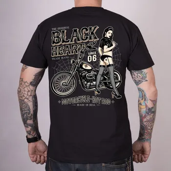 Pánské tričko Pánské Triko BLACK HEART CHOPPER PUSSY 2jakost Barva: Černá, Velikost: XXL