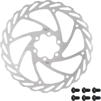 Brzda na kolo kotouč brzdový FORCE-4 160 mm, 6 děr, stříbrný