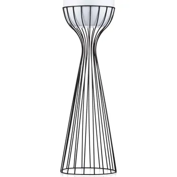 Květináč KOVOVÝ KVĚTINÁČ SE STOJÁNEM GLAM 68X20 CM BÍLÁ/ČERNÁ