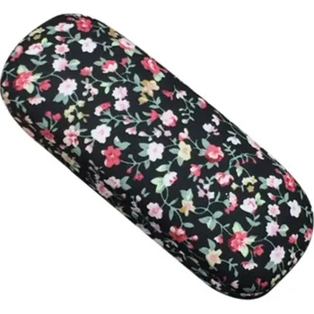 Brýlová obroučka Tvrdé látkové pouzdro na brýle - Květinové, černé