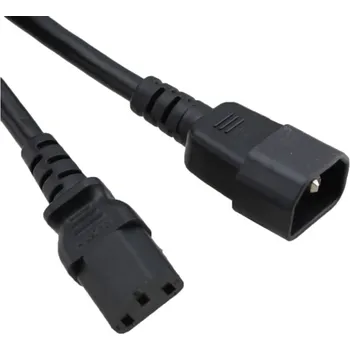 Napájecí kabel Napájecí kabel C14 na C13, černý, 0,9 m / 3', 10A/250V, 18/3 SJT