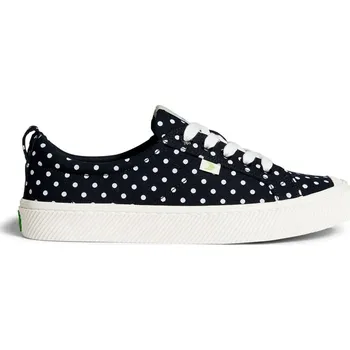 Pánské tenisky Pánské volnočasové boty Cariuma OCA Low Black Canvas White Polka Dots Sneaker