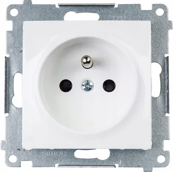 Elektrická zásuvka Zásuvka jednoduchá s uzemněním IP20 bílá Simon 54 DGZ1Z.01/11