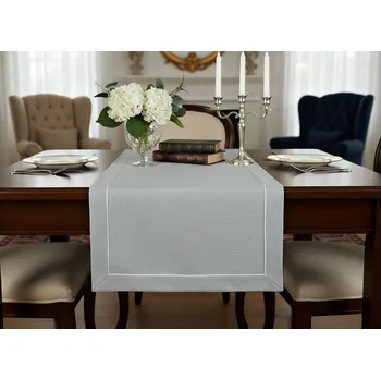 ubrus Dekorační ubrus - běhoun na stůl EDGAR šedá 60x120 cm Mybesthome