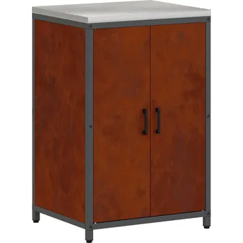 Kuchyňská linka vidaXL Skladování v kuchyni s policí Rezavá 60 x 50 x 92 cm Ocel [874995]