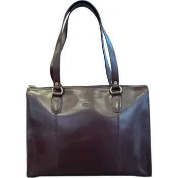 Kabelka KATANA větší dámská kožená kabelka tmavě hnědá 82132-02