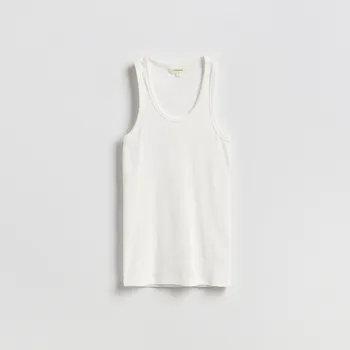 Reserved - Žebrovaný top - krémová - 484IY-01X - 484IY-01X-XS