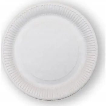 Jednorázové nádobí Jednorázové talíře papírové bílé 100 kusů