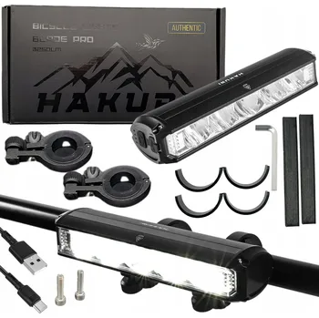 Cyklosvítilna Přední světlo na kolo Hakuri BLADE PRO 3250 lumenů, 4 režimy, černé