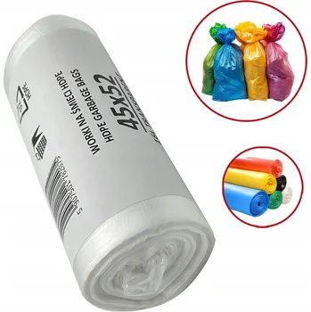 Pytle na odpadky SÁČKY NA ODPADKY HD 16L 45x52 PRŮHLEDNÉ 50 Ks TRANSPARENTNÍ RECYKLACE