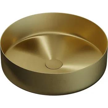 Umyvadlo Umyvadlo na desku LJORDAL pr. 40 cm ocel/mosaz