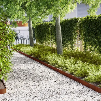 Plotovka vidaXL Okraj trávníku 30 pcs Hnědá 100 x 0,05 x 20 cm [865966]