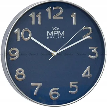 Hodiny Nástěnné hodiny MPM modré 30 cm