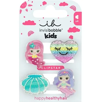Dětské veselé skřipečky do vlasů Invisibobble Clipstar Mermaid Dreams - 4 ks + dárek zdarma