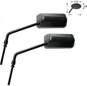 Zrcátko pro motocykl HSM Zrcátka F1 na motorku černá, dlouhý závit M8 pravý