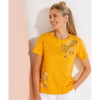 Dámské tričko Tričko s krátkými rukávy, s potiskem medová 54