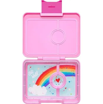 Yumbox Nepropustný svačinový box 3 sekce Snack - Power Pink Rainbow