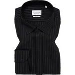 Košile Eterna Slim Fit twill černá se stříbrným proužkem velikost: 41, délka rukávu: dlouhý rukáv