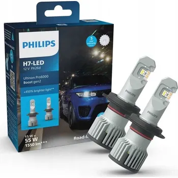 Autožárovka Philips Ultinon Pro6000 11972U60B2X2 H7 12V 2 ks