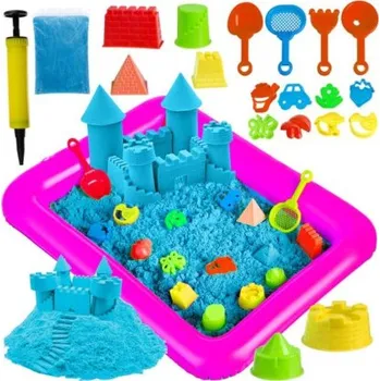 kreativní sada Kreativní kinetický písek 2 kg s nafukovacím pískovištěm a formičkami