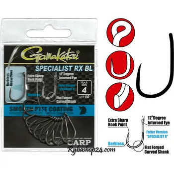 Rybářský háček Háčky zemní s otřepem Gamakatsu RX 10 ks