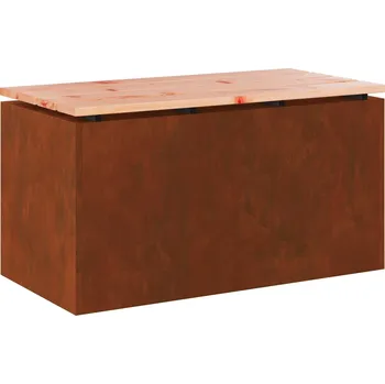 Zahradní lavice vidaXL Zahradní lavice Rezavá 80 x 40 x 43 cm Povětrnostně odolná ocel [874904]