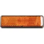 HSM Samolepící odrazka na motorky a skůtry, oranžová hranatá, 90 x 25 mm, homologovaná