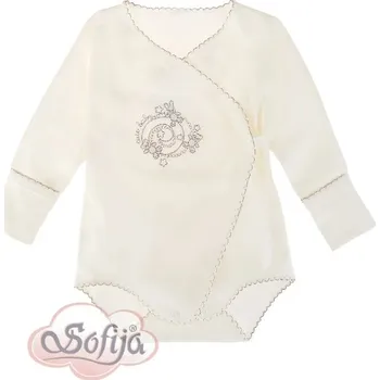 Kojenecký body SOFIJA Luxusní body BOBO dl.rukáv, překládací, smetanové vel. 50cm