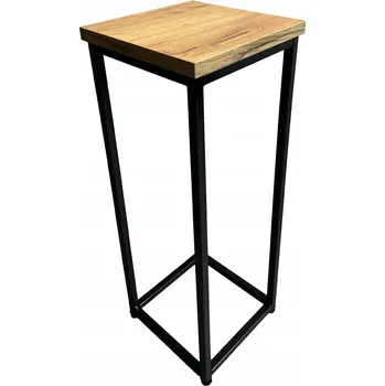 Stojan na květiny DRŽÁK NA KVĚTINÁČ KOVOVÝ LOFTOVÝ STOJAN NA KVĚTINY SVAŘOVANÝ S REGULACÍ 60 CM 22X22