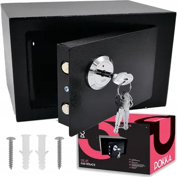 Trezor Trezor A1, černý kovový bezpečnostní sejf se zámkem na klíč, 6,60 l