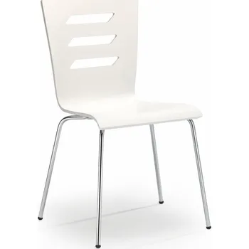 Jídelní židle Moderní kovová židle do kuchyně, jídelny, obývacího pokoje, loft styl, bílá Halmar K155