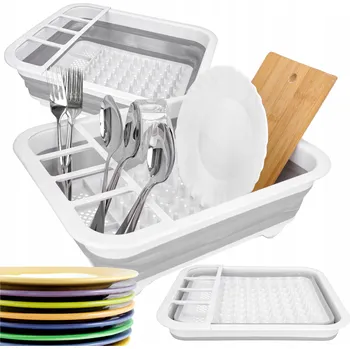 Odkapávač na nádobí ODKAPÁVAČ NA NÁDOBÍ skládací silikonový stojan na sušení nádobí