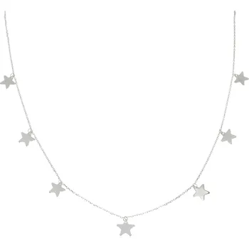 Řetízek Zlatnictví Helios Bílé zlato řetízek hvězdičky